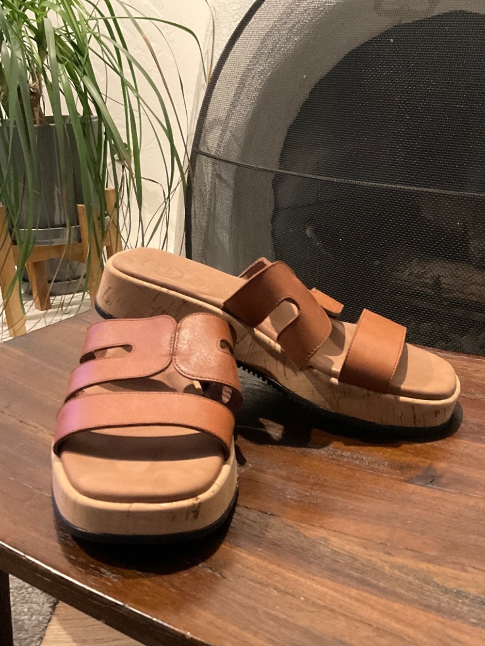NWOT Paul Green Rae Slide Sandal Tan Leather Size UK 5.5/ US 8